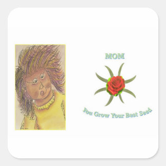 Mam, je kweekt je beste zaad vierkante sticker