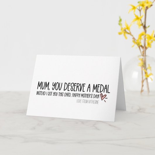 Mam, je verdient een Moederdag Kaart (Gele Bloem)