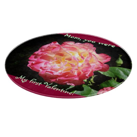 Mam, je was mijn eerste Valentijn. Snijplank (Hoek)