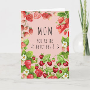 Mam, jij bent de beste Berry, Strawberry Plant Kaart