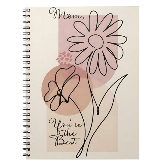 Mam, Jij Bent de Beste | Bloemlijn Notitieboek (Voorkant)