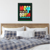 Mam, jij bent de koningin canvas afdruk (Insitu (Slaapkamer))
