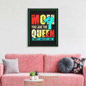 Mam, jij bent de koningin canvas afdruk (Insitu (Woonkamer))