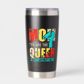 Mam, jij bent de koningin geïsoleerde drinkbeker (Achterkant)