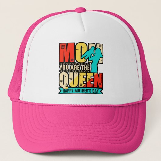 Mam, jij bent de koningin trucker pet (Voorkant)