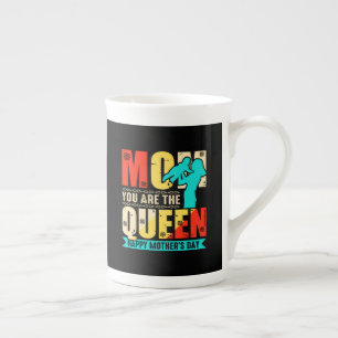 Mam, jij bent de Queen-67761 Porselein Kop