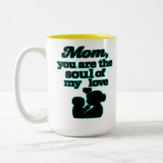 Mam, jij bent de ziel van mijn liefde tweekleurige koffiemok