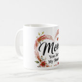 Mam, jij bent mijn hart bloemhart koffiemok (Voorkant links)