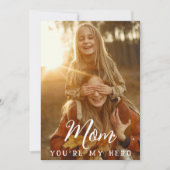 Mam Jij Bent Mijn Held Met Roos Feestdagenkaart (Voorkant)