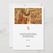 Mam, jij bent mijn held met roos feestdagenkaart (Achterkant)