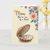 Mam Jij Bent Speciaal Parel Schelp Kaart (Gele Bloem)