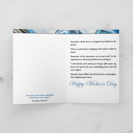 Mam, jij rock! Moederdag Kaart (Spreuken 31:26) (Binnen)