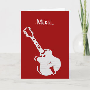 Mam, jij rockt feestdagen kaart