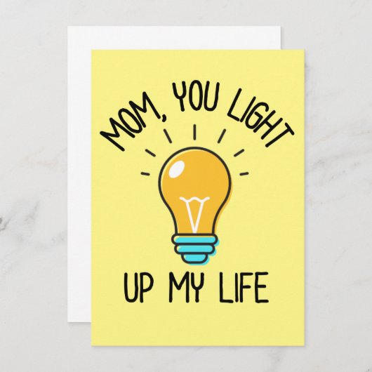 Mam, jij verlicht mijn leven // Leuk Moederdag (Voorkant / Achterkant)