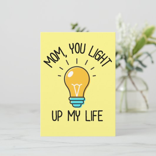 Mam, jij verlicht mijn leven // Leuk Moederdag (Staand voorkant)