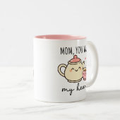 Mam, jij verwarmt mijn hart - Moederdag mok (Voorkant rechts)
