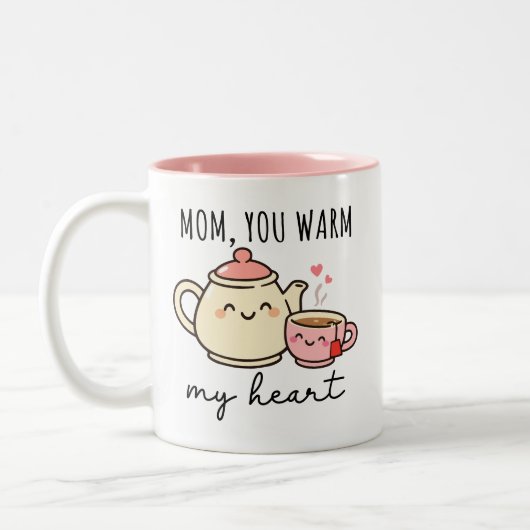 Mam, jij verwarmt mijn hart - Moederdag mok (Links)