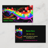 Mam Kaart Play Date Eye-catching Heart Rainbow Contactkaartje (Voorkant / Achterkant)