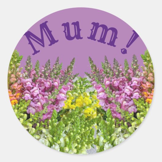 MAM! Kaart Ronde Sticker (Voorkant)