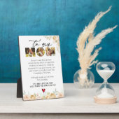 Mam Keepsake van Dochter Zoon Bloemen Waterverf Fotoplaat (Zijkant)