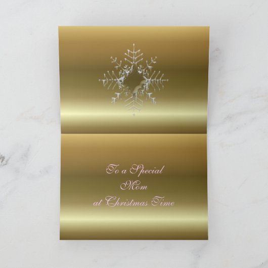 Mam kerstkaart feestdagen kaart (Binnen)