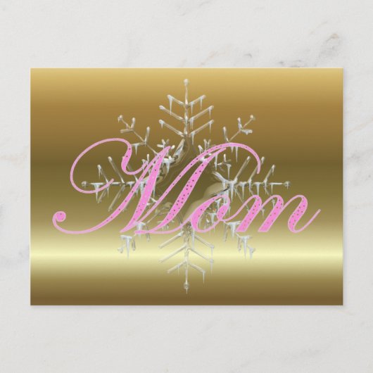 Mam Kerstmis Briefkaart (Voorkant)