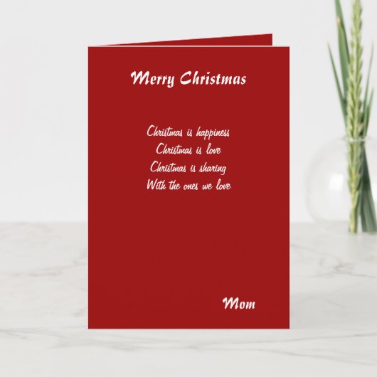 Mam Kerstmis wenskaarten Feestdagen Kaart (Voorkant)