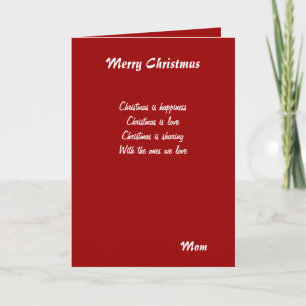 Mam Kerstmis wenskaarten Feestdagen Kaart