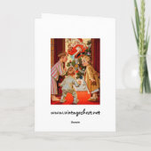 Mam Kisses Santa Claus Feestdagen Kaart (Achterkant)