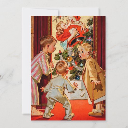 Mam Kisses Santa Claus Feestdagenkaart (Voorkant)