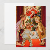 Mam Kisses Santa Claus Feestdagenkaart (Voorkant / Achterkant)