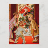 Mam Kisses Santa Claus Feestdagenkaart (Voorkant)