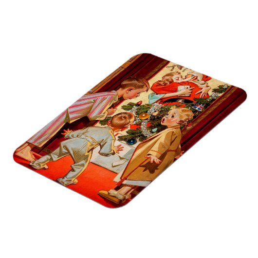 Mam Kisses Santa Claus Magneet (Linkerzijde)