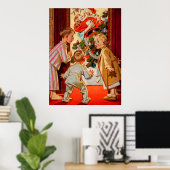 Mam Kisses Santa Claus Poster (Thuiskantoor)