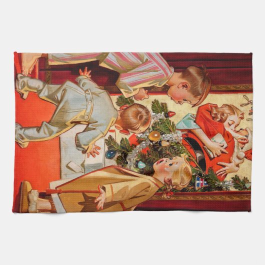 Mam Kisses Santa Claus Theedoek (Horizontaal)