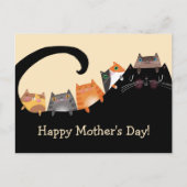 Mam & Kittens Aankondigingskaart (Voorkant)