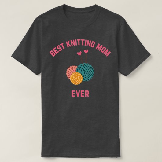 Mam Knitter Knitter Knitter Knitting Mam T-shirt (Design voorkant)