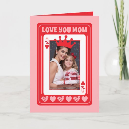 Mam Koningin van mijn Heart Custom Photo Moederdag Kaart (Voorkant)