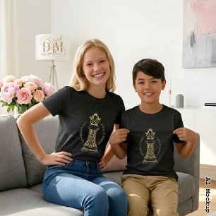 MAM Koningin van mijn leven, Gouden Schrift Zwarte T-shirt