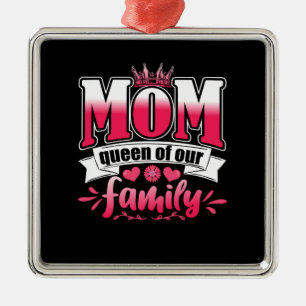 Mam koningin van onze familie metalen ornament