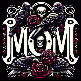 MAM kraait schedels en Rozen Pokerkaarten