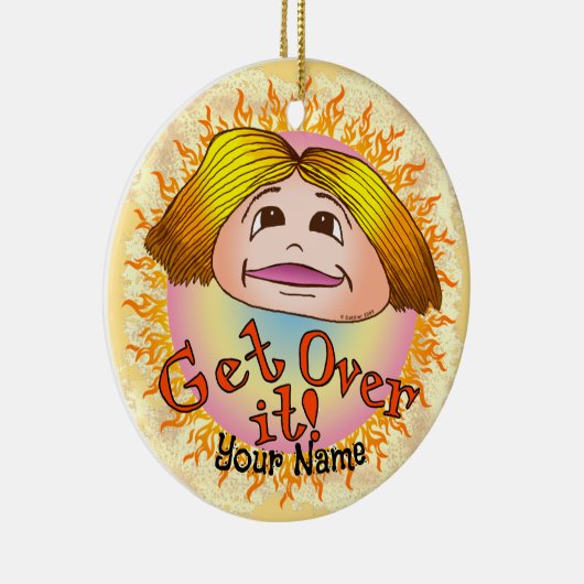 Mam krijgt het over keramisch ornament (Rechts)