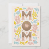 Mam. Kute  bloemetterende moederdag Feestdagenkaart (Voorkant)