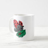 Mam Ladybug met Larvae Koffiemok (Voorkant links)