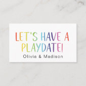 Mam, laten we een afspeeldatum met kleurrijke bele visitekaartje (Voorkant)