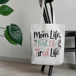 Mam leven beste leven grappige moeder giftful tote bag