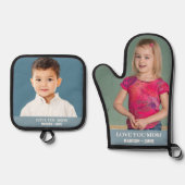 Mam Liefde Kinder Custom Foto Ovenwant & Pannenlap Set (Voorkant)