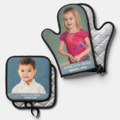 Mam Liefde Kinder Custom Foto Ovenwant & Pannenlap Set (Voorkant / Achterkant)