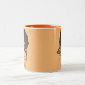 Mam Life, Black Afro Messy Bun, Afrikaans-Amerikaa Tweekleurige Koffiemok (Center)