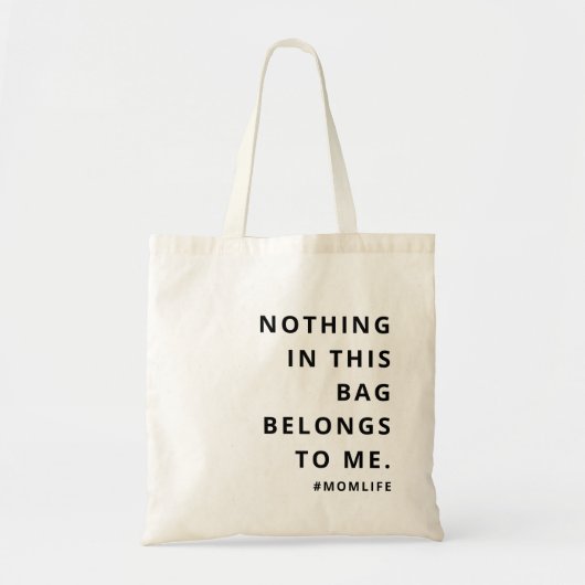 Mam Life | Fun Slogan Modern Minimalist Motherhood Tote Bag (Voorkant)